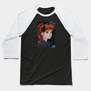 Retro Anime Girl Vintage 70s 80s 90s Baseball T-Shirt